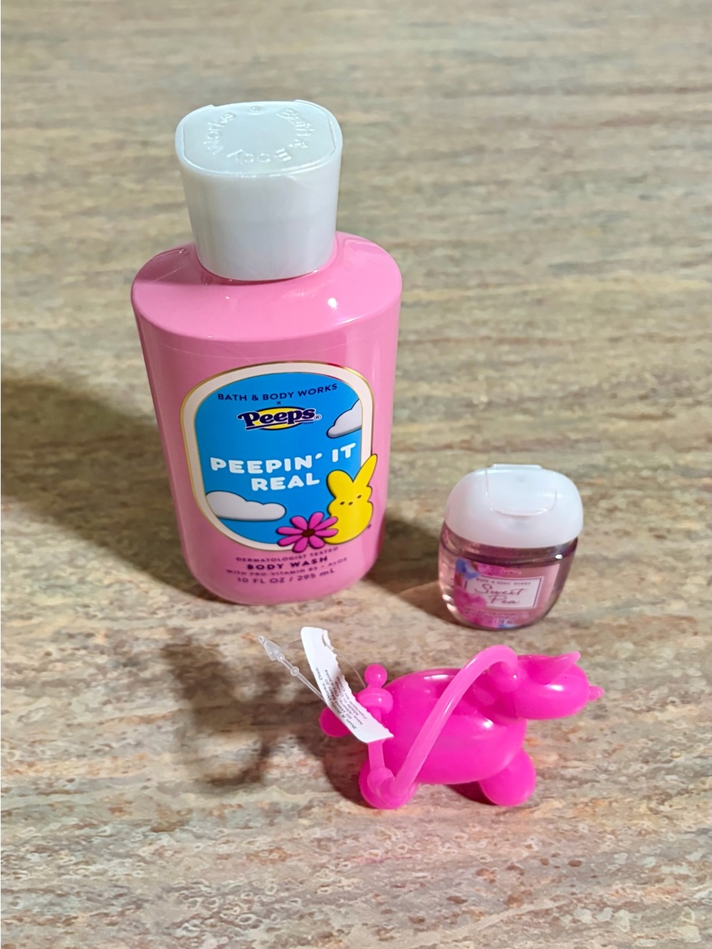 Bath & Body Works Pink Peeps Peepin' It Real Body Wash & Pink Hand Sanitizer Set